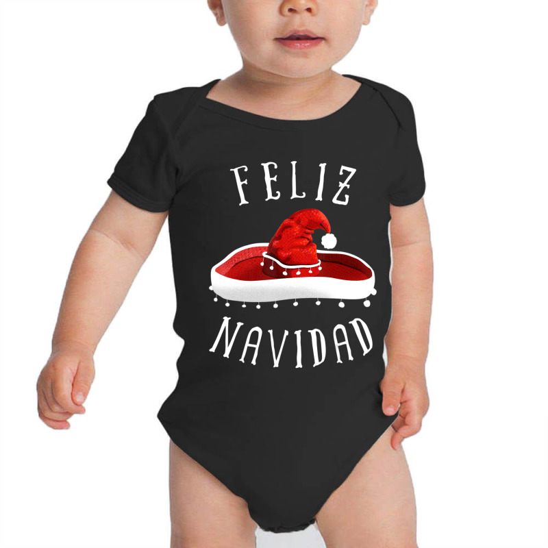 Santa Hat Sombrero Christmas Mexico Feliz Navidad Baby Bodysuit by cm-arts | Artistshot