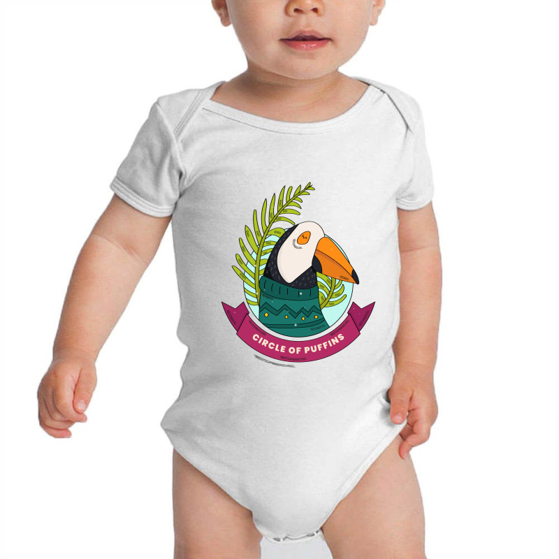 Circle Of Puffin Bird Baby Bodysuit by Snap Jolly | Artistshot