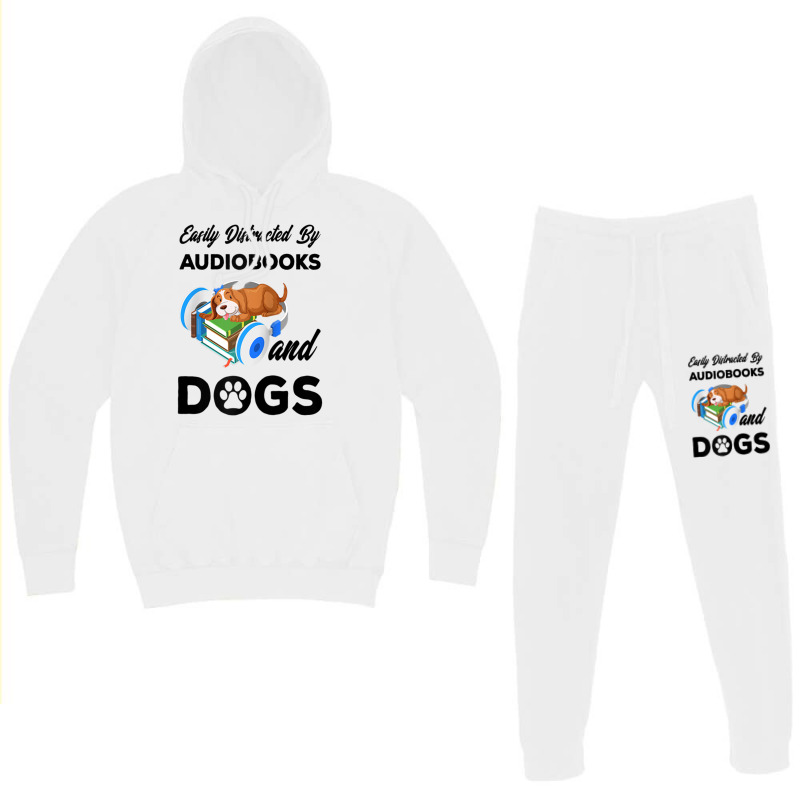 Bookworm Audiobook Dog Lover Owner   Audiobooks And Dogs Raglan Baseba Hoodie & Jogger set by cm-arts | Artistshot