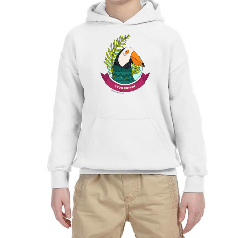 Stud Puffin Bird Youth Hoodie by Snap Jolly | Artistshot