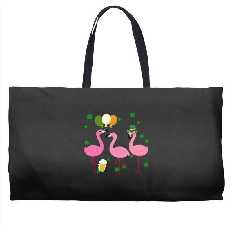 Christmas Flamingo St Patricks Day Weekender Totes | Artistshot