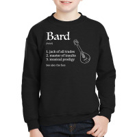 Bard Class Definition Dungeons And Rpg Dragons Youth Sweatshirt | Artistshot