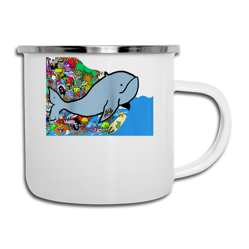 Blue Whale, Marine Sea Animal, Ocean Life, Surf, Art Work Raglan Baseb Camper Cup | Artistshot