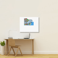 Blue Whale, Marine Sea Animal, Ocean Life, Surf, Art Work Raglan Baseb Landscape Canvas Print | Artistshot