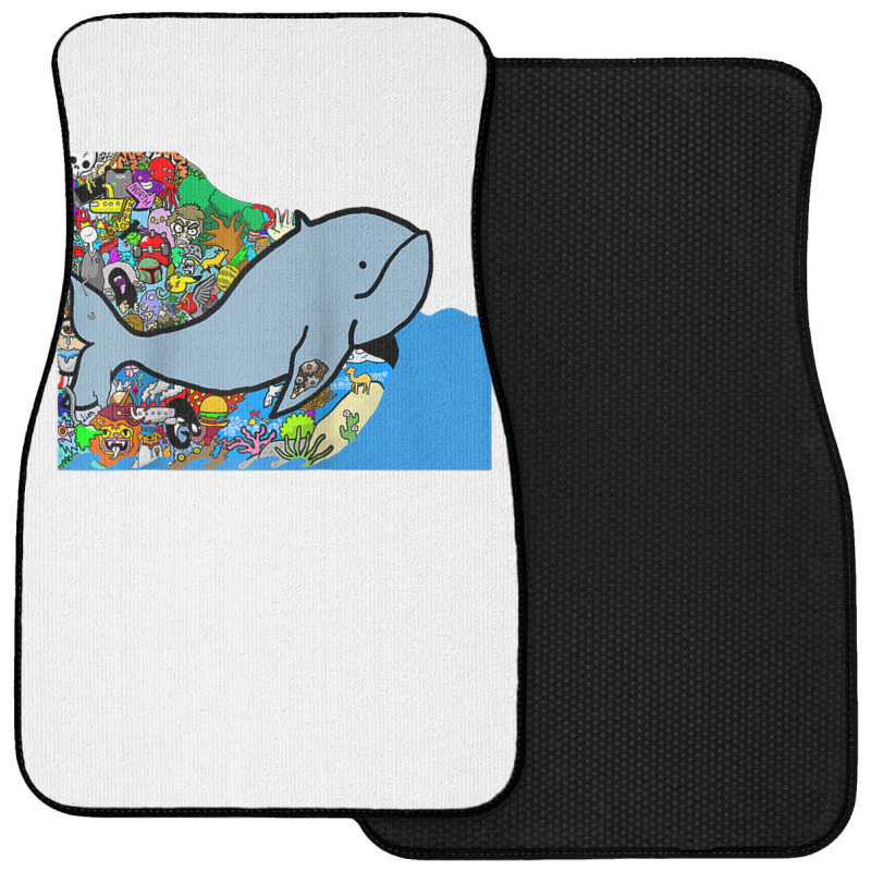 Blue Whale, Marine Sea Animal, Ocean Life, Surf, Art Work Raglan Baseb Front Car Mat | Artistshot