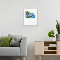 Blue Whale, Marine Sea Animal, Ocean Life, Surf, Art Work Raglan Baseb Metal Print Vertical | Artistshot