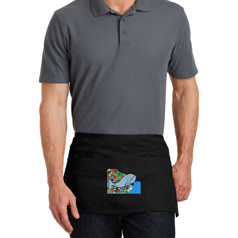 Blue Whale, Marine Sea Animal, Ocean Life, Surf, Art Work Raglan Baseb Waist Apron | Artistshot