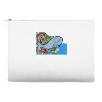 Blue Whale, Marine Sea Animal, Ocean Life, Surf, Art Work Raglan Baseb Accessory Pouches | Artistshot