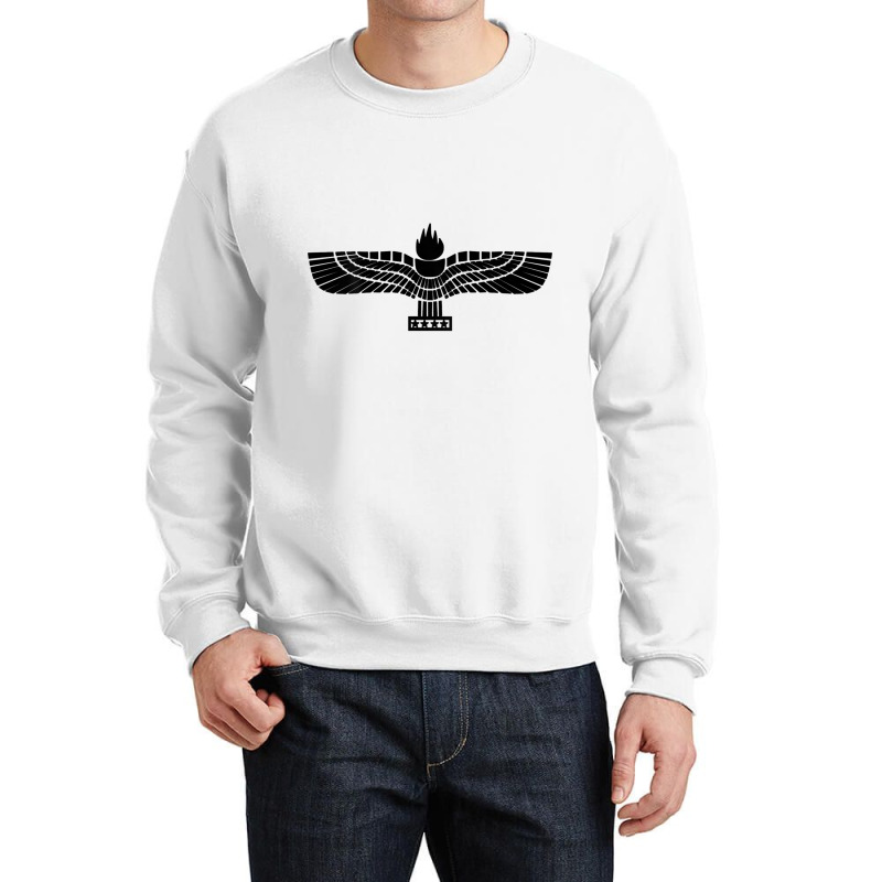 Aramaic Aramean Flag Eagle Torch Syrian Aramaic T Shirt Crewneck Sweatshirt by cm-arts | Artistshot