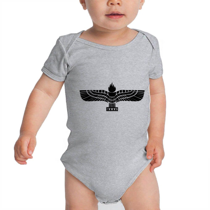 Aramaic Aramean Flag Eagle Torch Syrian Aramaic T Shirt Baby Bodysuit by cm-arts | Artistshot