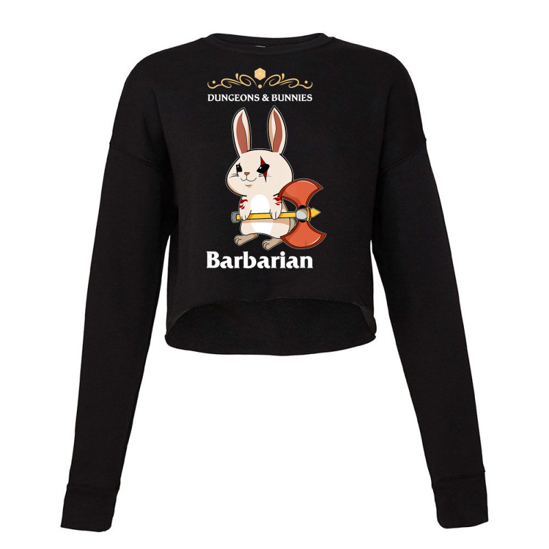 Bunny Rabbit Barbarian Tabletop Rpg Roleplaying Gamer Cropped Sweater by hotoancuong | Artistshot