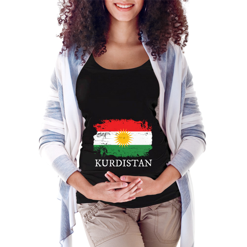 Kurdistan Flag Maternity Scoop Neck T-shirt by cm-arts | Artistshot