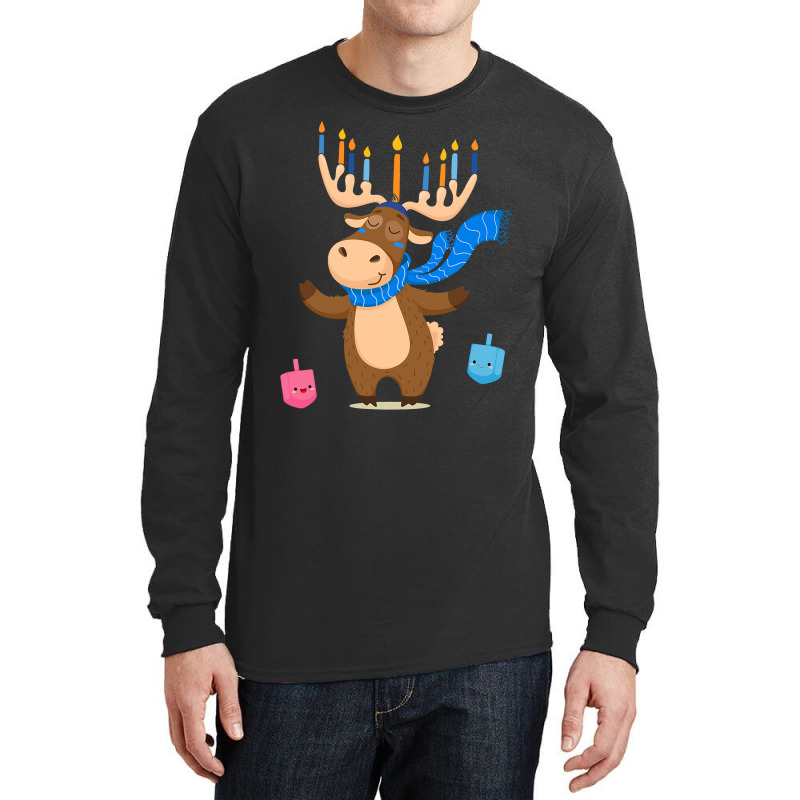 Jewish Moose Funny Hanukkah  Moose Girl Women Pajamas Long Sleeve Shirts | Artistshot