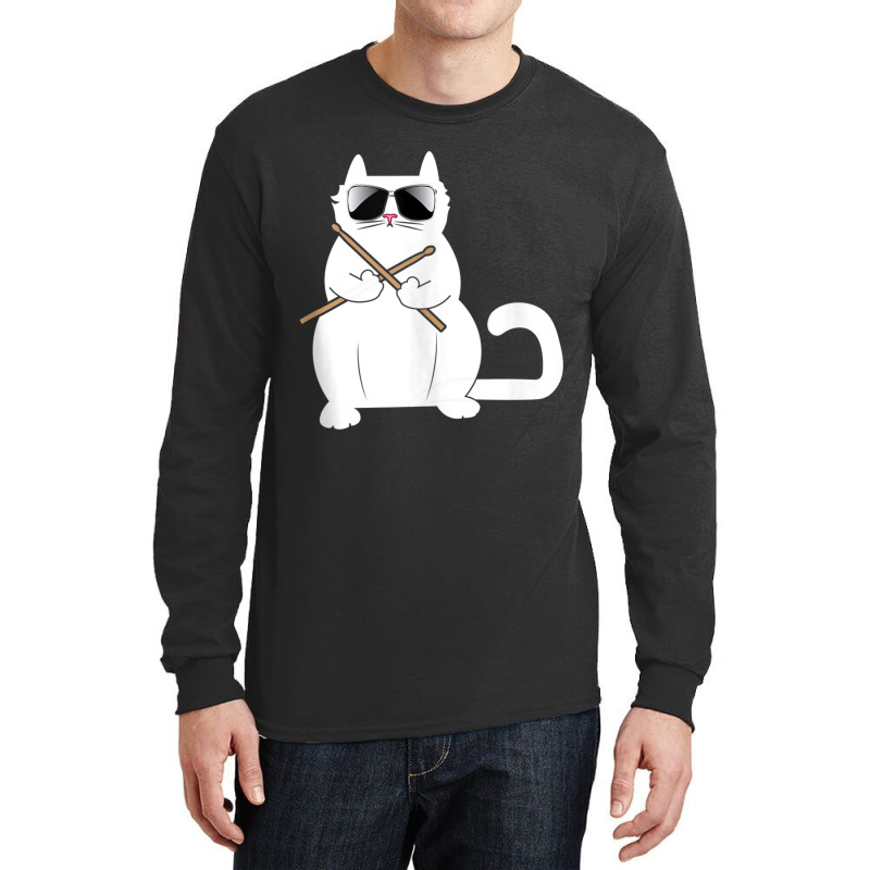 Cat Drummer Music Lover Musician Instrumentalist Kitty Tank Top Long Sleeve Shirts by cm-arts | Artistshot