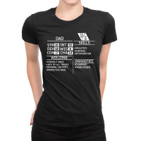 Dad Stats Dungeons Gamer D20 Tabletop Dragons Nerdy Ladies Fitted T-shirt | Artistshot