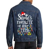 Santa's Favorite Xray Technician Radiologic Technologist Men Denim Jacket | Artistshot