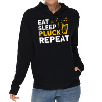 Harpist Eat Sleep Pluck Repeat Harp Player T Shirt Lightweight Hoodie | Artistshot