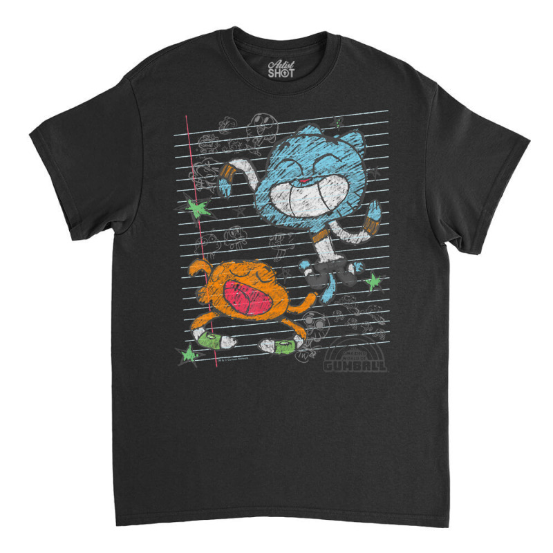 Cn Gumball And Darwin Sketched Paper Classic T-shirt by ngodieutrinh | Artistshot