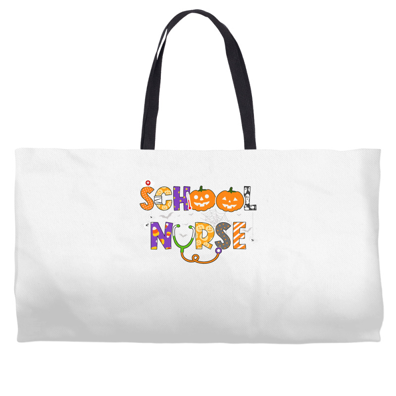 School Nurse Halloween Costume Registered Nurse Life Pumpkin Weekender Totes | Artistshot