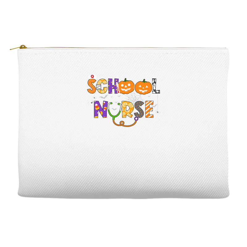 School Nurse Halloween Costume Registered Nurse Life Pumpkin Accessory Pouches | Artistshot