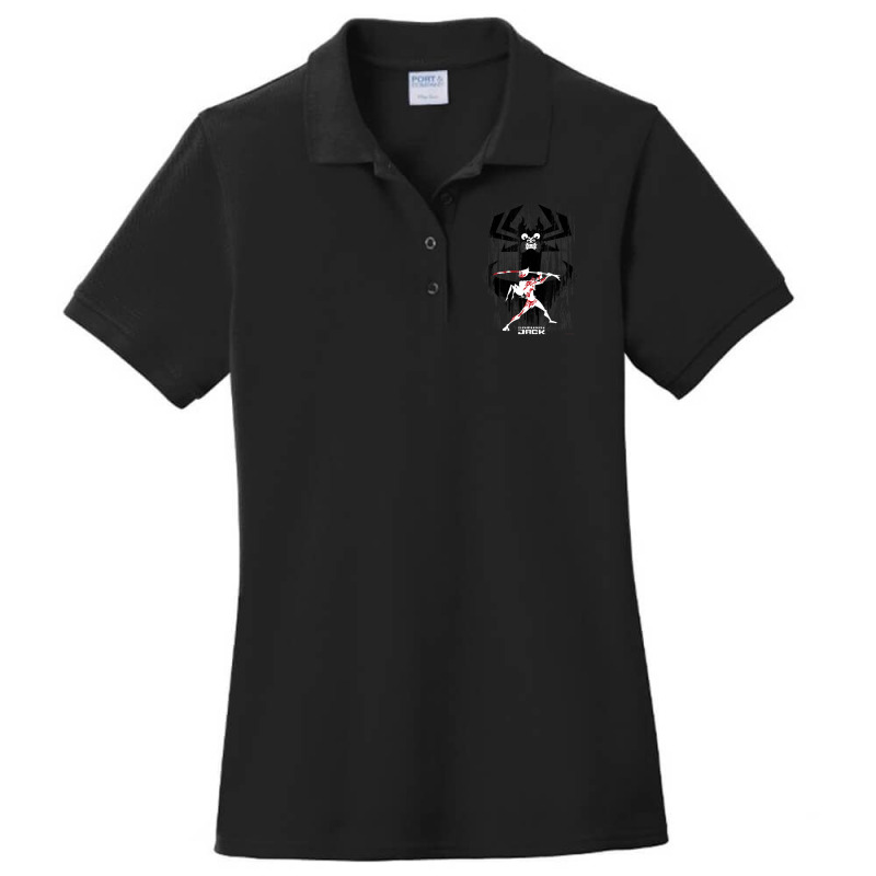 Cn Samurai Jack Aku Distressed Silhouettes Ladies Polo Shirt by ngodieutrinh | Artistshot