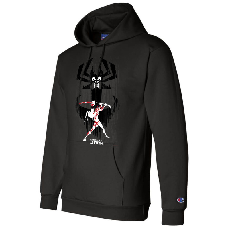 Cn Samurai Jack Aku Distressed Silhouettes Champion Hoodie by ngodieutrinh | Artistshot