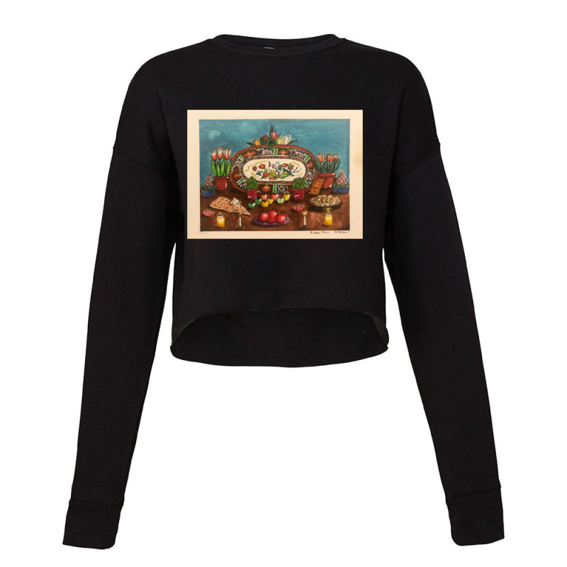 Nowruz Setup (watercolor) Premium Scoop Cropped Sweater by cm-arts | Artistshot