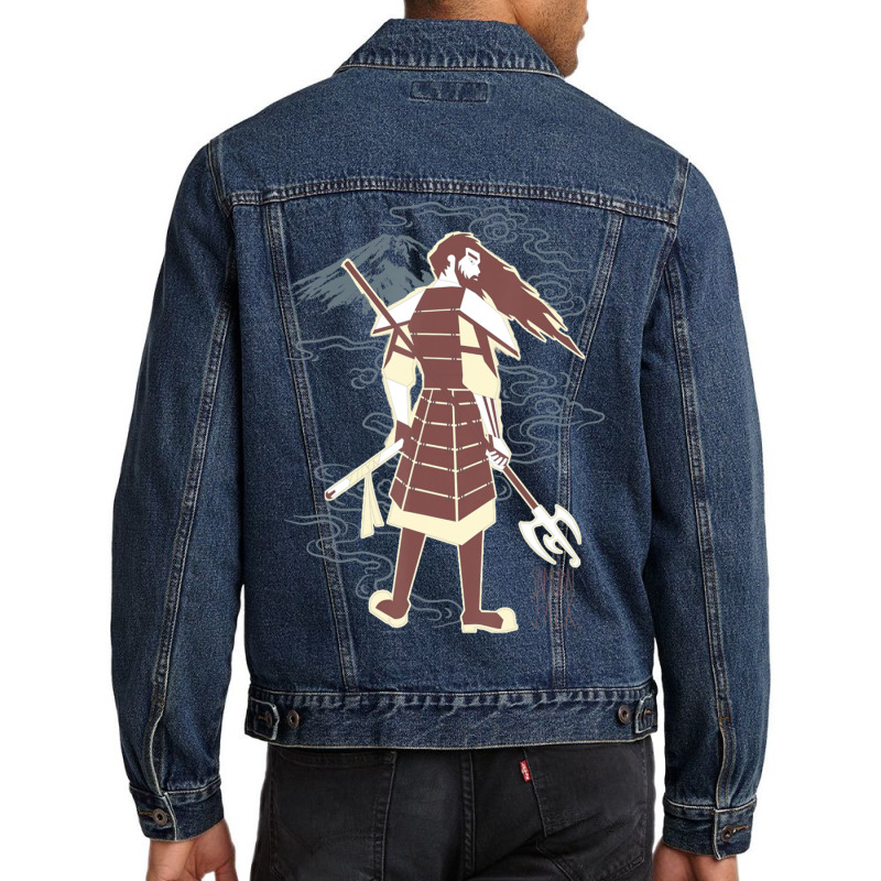 Cn Samurai Jack Red Hue Portrait Men Denim Jacket by ngodieutrinh | Artistshot