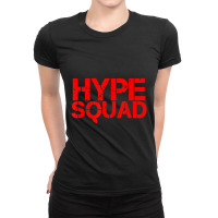 Hype Squad Red Distressed Big Game Ladies Fitted T-shirt | Artistshot