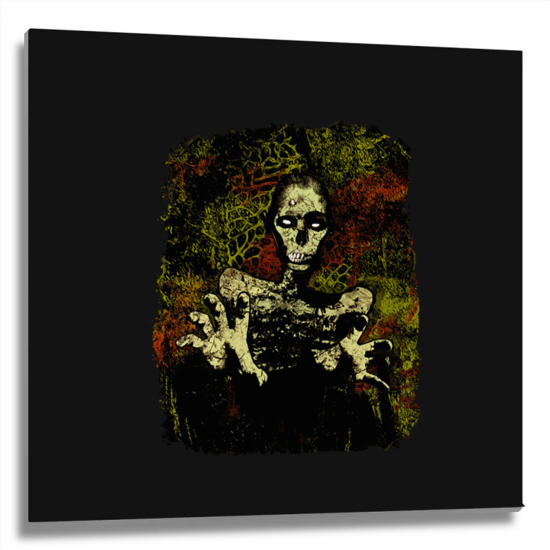 Zombie Chic, Zombie Chic Vintage, Zombie Chic Art, Zombie Chic Paintin Metal Print Square | Artistshot