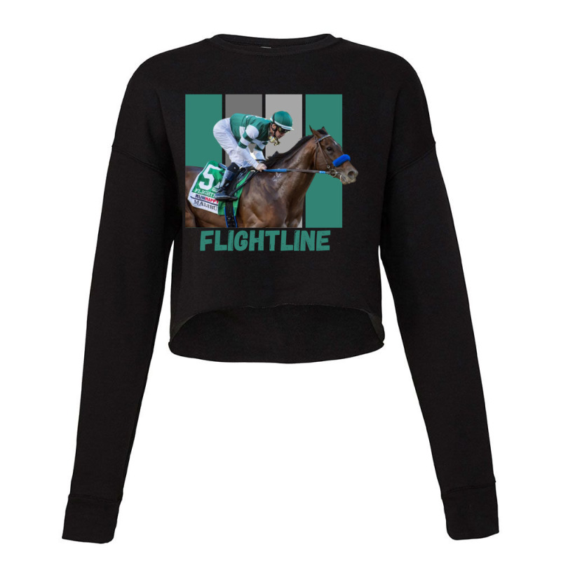 Flightline Horse Racing Thoroughbred Del Mar Santa Anita Pullover Hood Cropped Sweater by cm-arts | Artistshot