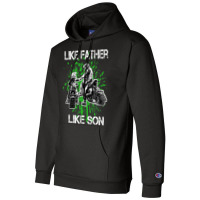 Snowmobile Father Like Son Snowcross Christmas Gift Champion Hoodie | Artistshot