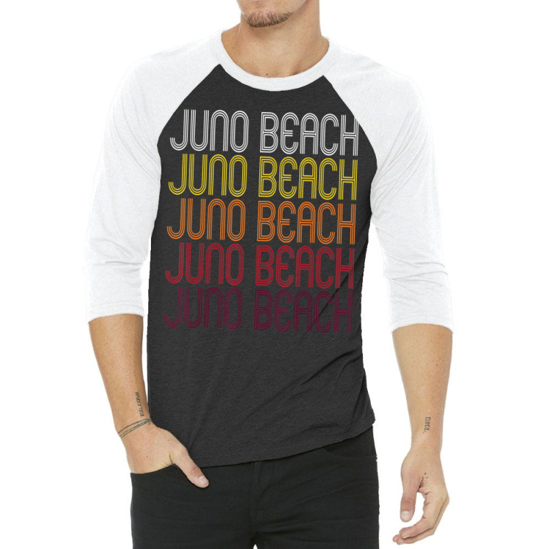 Juno Beach, Fl Vintage Style Florida 3/4 Sleeve Shirt | Artistshot