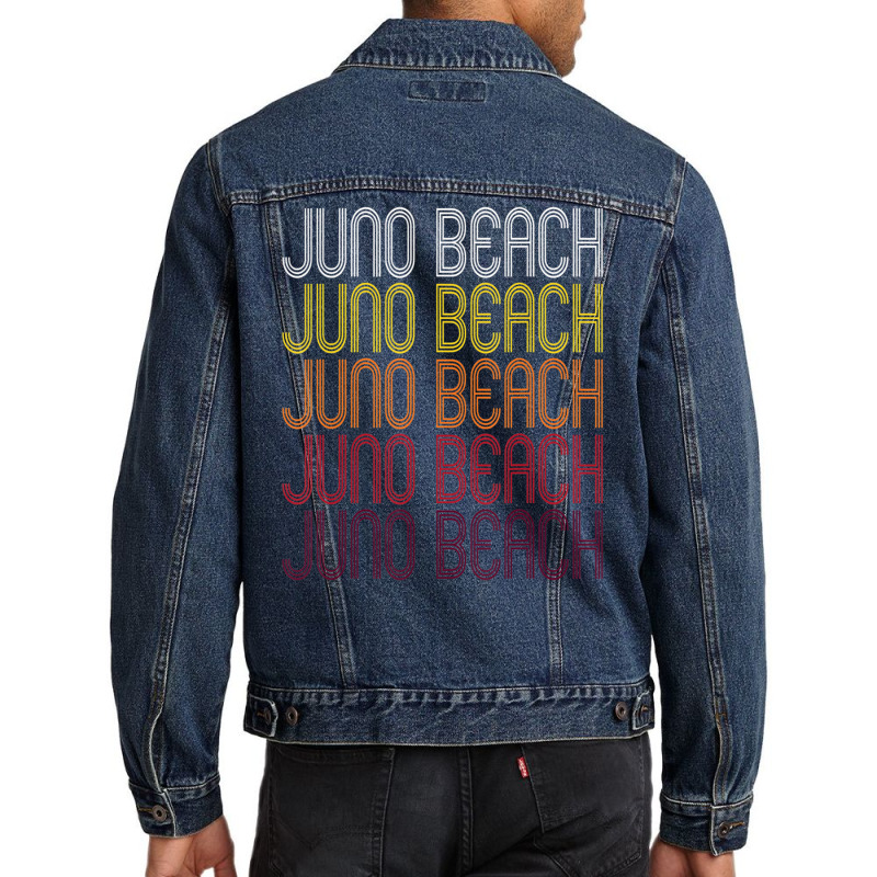 Juno Beach, Fl Vintage Style Florida Men Denim Jacket | Artistshot