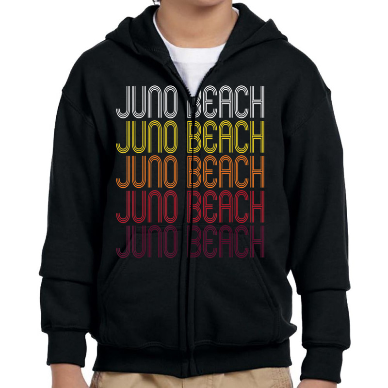 Juno Beach, Fl Vintage Style Florida Youth Zipper Hoodie | Artistshot