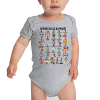 Coping Skills Alphabet, School Counselor, Mental Health T Shirt Baby Bodysuit | Artistshot