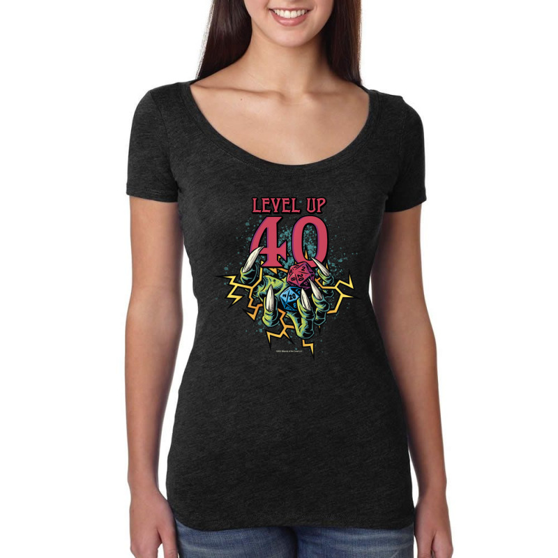 Dungeons & Dragons Birthday Level Up Forty Women's Triblend Scoop T-shirt by hotoancuong | Artistshot