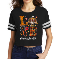 Love Oncology Nurse Life Turkey Nursing Thanksgiving Day Scorecard Crop Tee | Artistshot