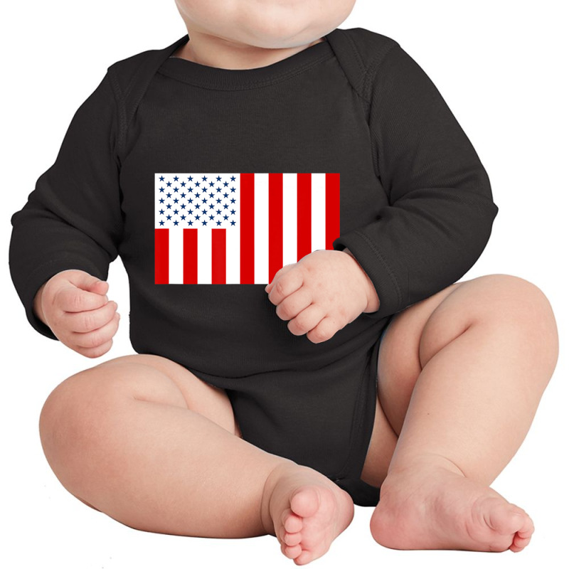 Us American Civil Flag Of Peace Long Sleeve Baby Bodysuit by cm-arts | Artistshot