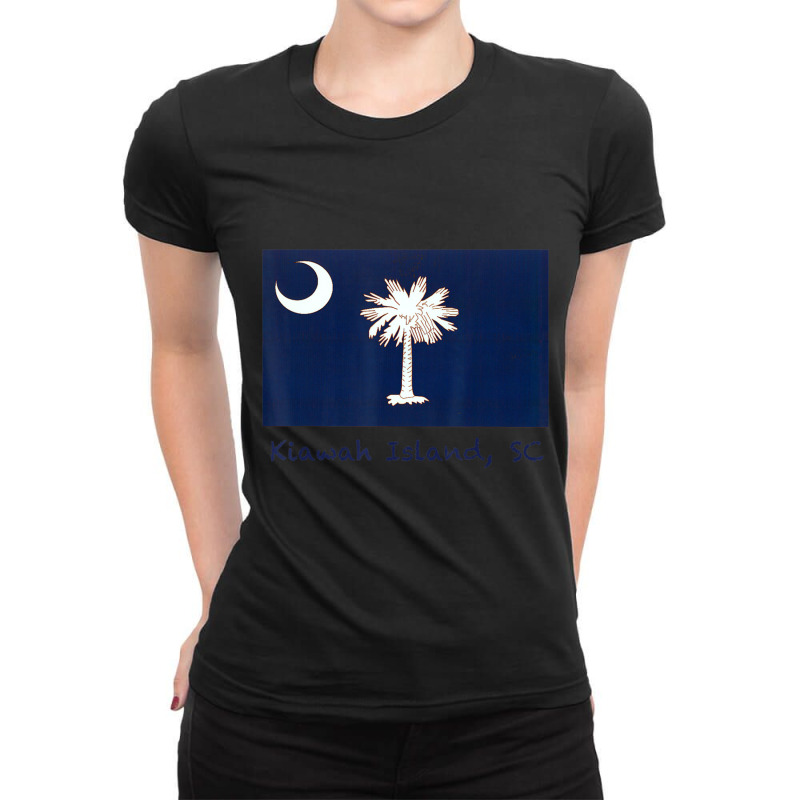 Kiawah Island, South Carolina Usa Flag Ladies Fitted T-Shirt by Mello Greenwood | Artistshot