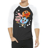 Cn The Amazing World Of Gumball Group Shot Stars 3/4 Sleeve Shirt | Artistshot