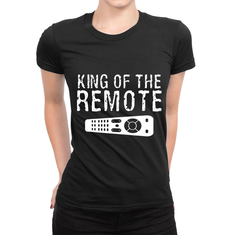 King Of The Remote Man Thing Ladies Fitted T-Shirt by Mello Greenwood | Artistshot