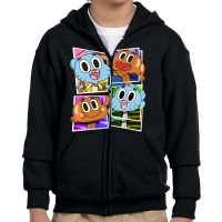 Cn The Amazing World Of Gumball Photo Box Up Youth Zipper Hoodie | Artistshot