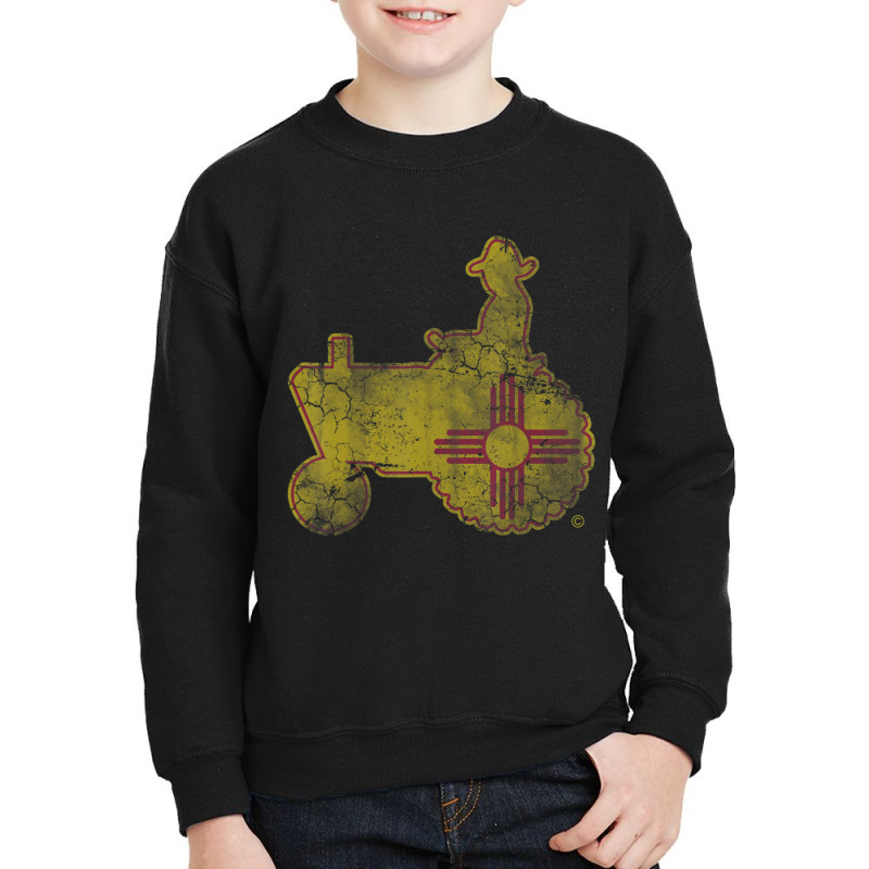 New Mexico Farmer Tractor Flag Youth Sweatshirt by Mata Gibson | Artistshot