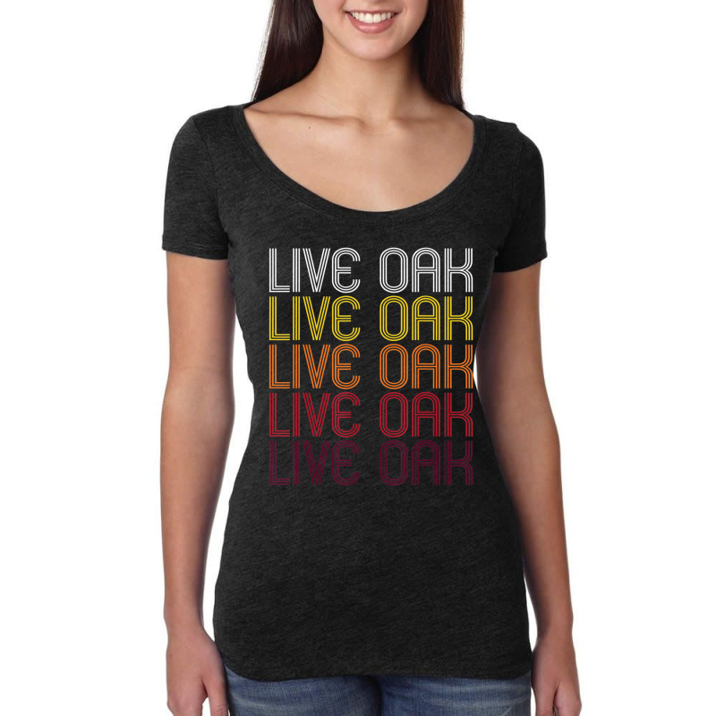 Live Oak, Ca Vintage Style California Women's Triblend Scoop T-shirt by Sheppard Karena | Artistshot