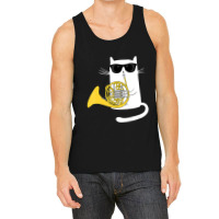 Jazz Cat Playing French Horn Cool Smooth Tank Top | Artistshot