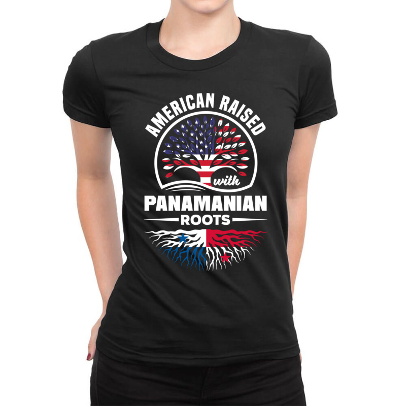 American Raised With Panamanian Roots Panama Panama Flag Pullover Hood Ladies Fitted T-Shirt by cm-arts | Artistshot