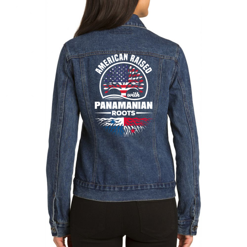 American Raised With Panamanian Roots Panama Panama Flag Pullover Hood Ladies Denim Jacket by cm-arts | Artistshot