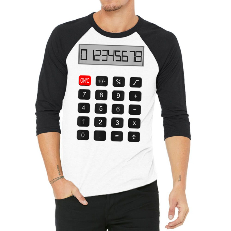 Calculator Halloween Costume Pretend I'm A Calculator T Shirt 3/4 Sleeve Shirt by zheralalumo | Artistshot