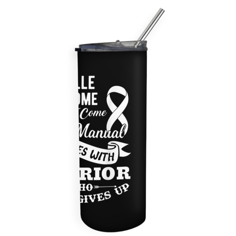 Alagille Syndrome Doesn't Come With A Manual Warrior T Shirt Skinny Tumbler | Artistshot